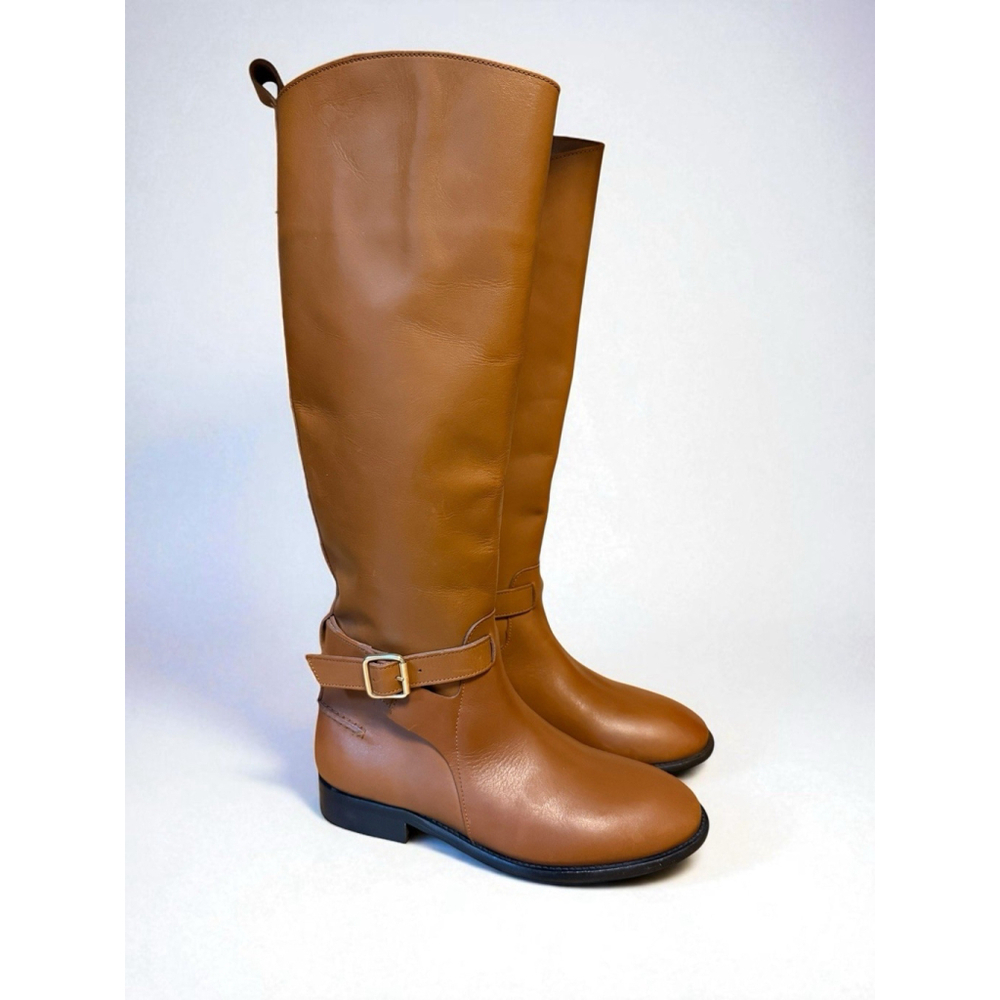 Ted Baker Forrah Knee High Boots Brown Leather Size 37 6.5 US Women’s NWOB Read‎